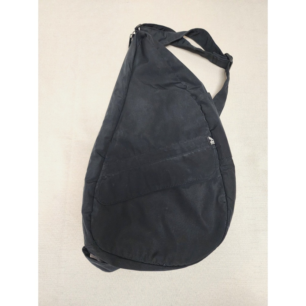 Ameribag Healthy Back Bag Shoulder Bag Crossbody Sling  Black Nylon USA Made 19"
